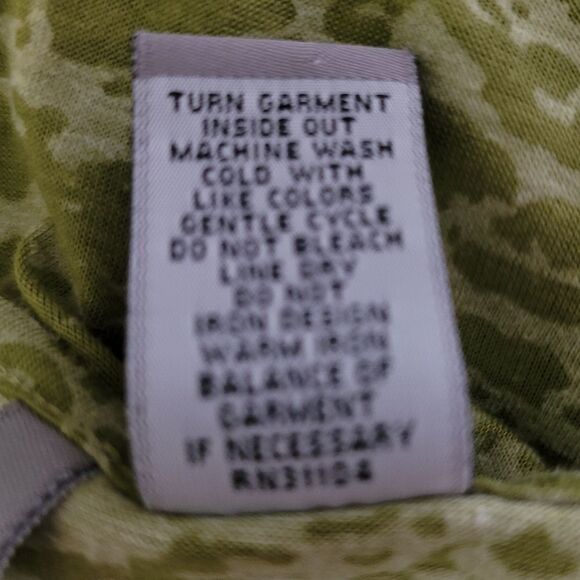 New Directions Weekend Olive Green Butterfly Print with Foil Large (2619) - Picture 5 of 6